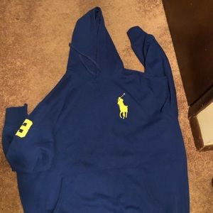 Ralph Lauren Polo 2XLT Hoodie. Royal Blue.